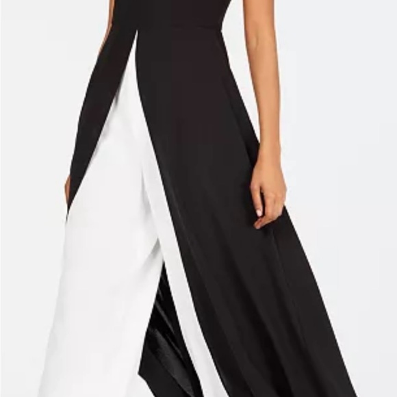 Adrianna Papell Colorblocked Overlay Jumpsuit - Picture 8 of 13